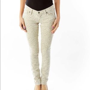 Lucky brand Paisley Charlie skinny jeans super Low rise